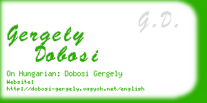 gergely dobosi business card